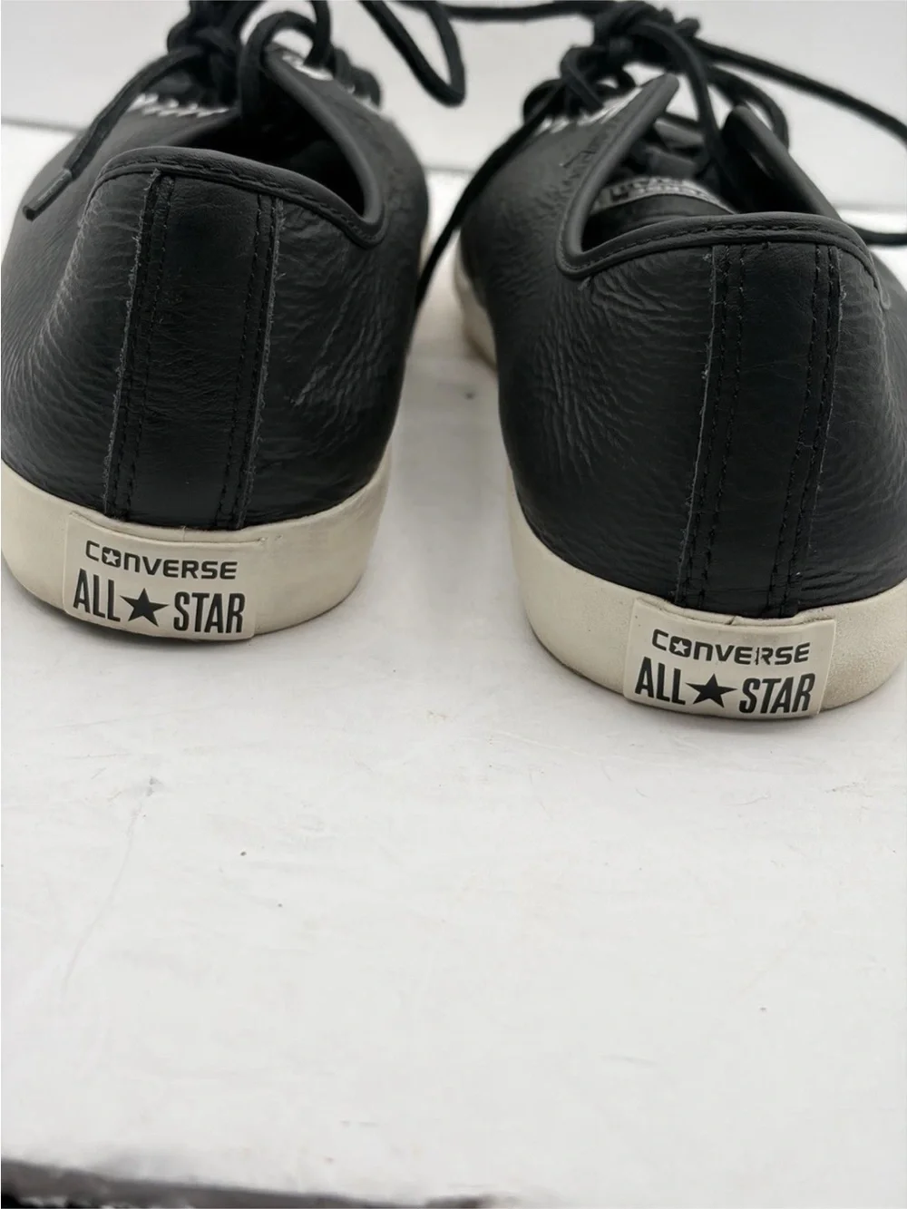 Converse All Star Sideways Ox Men size 11 Leather Casual Black Shoes - Picture 10 of 13